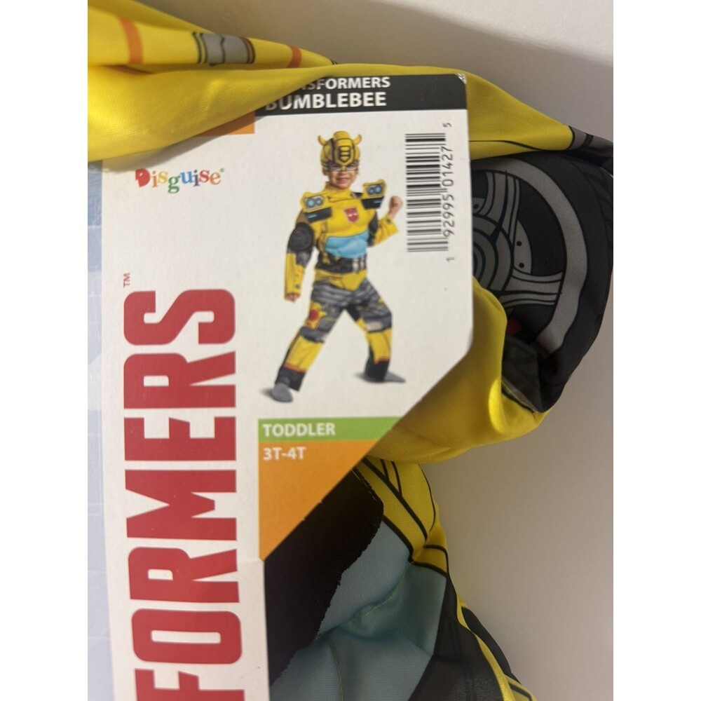 Transformers Bumblebee Rise of the Beasts Jumpsuit & Mask Costume 3T-4T